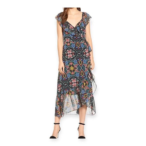 Rebecca Minkoff Jessica Ruffled Floral Midi Wrap Dress, size S, New with tag - Picture 1 of 16